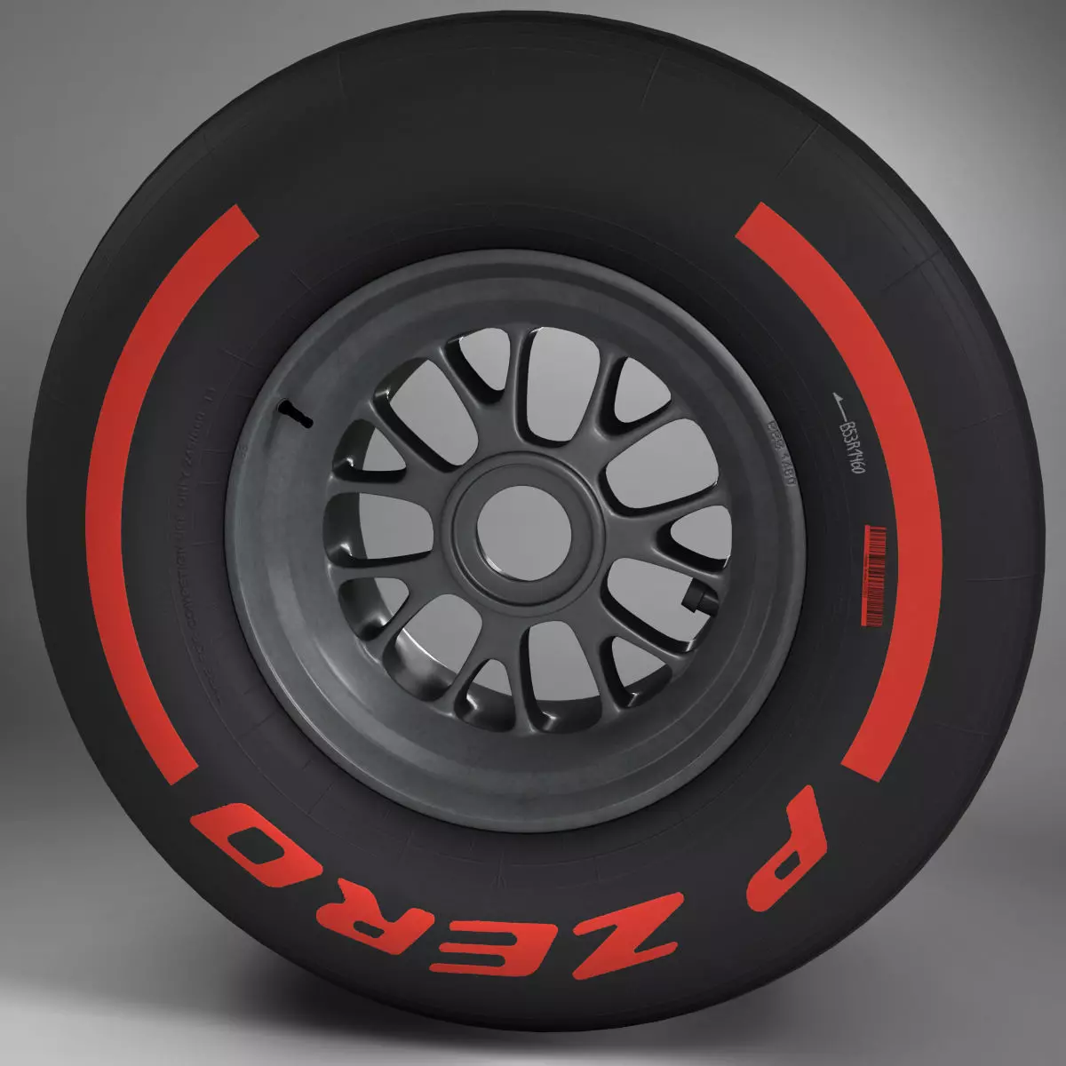 F1 tyre supersoft front 3D model_0