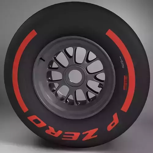 F1 tyre supersoft front 3D model