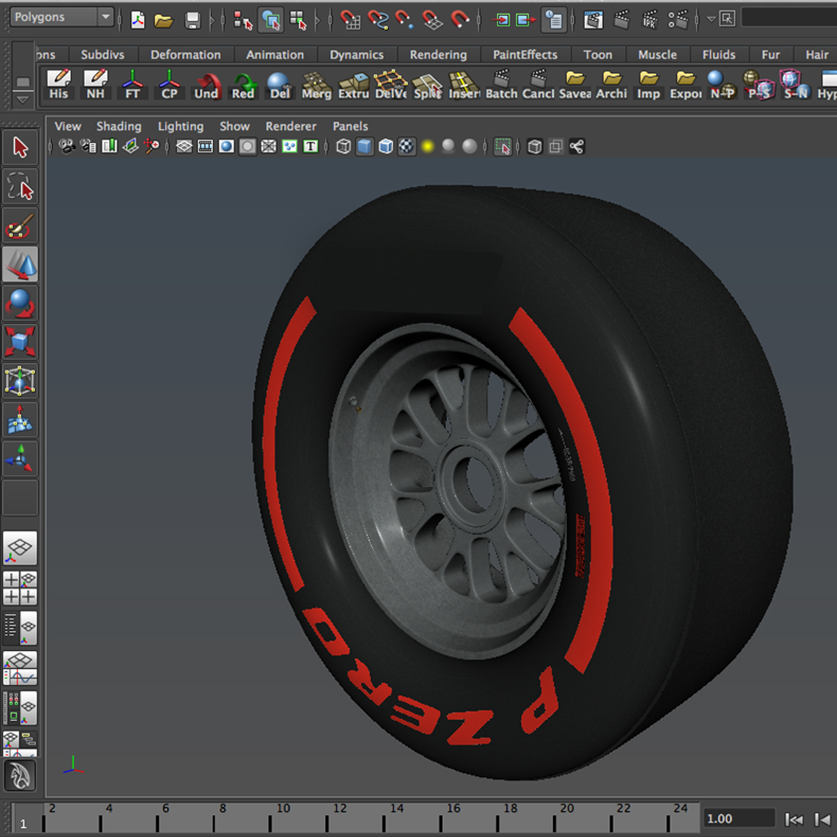 F1 tyre supersoft front 3D model_7