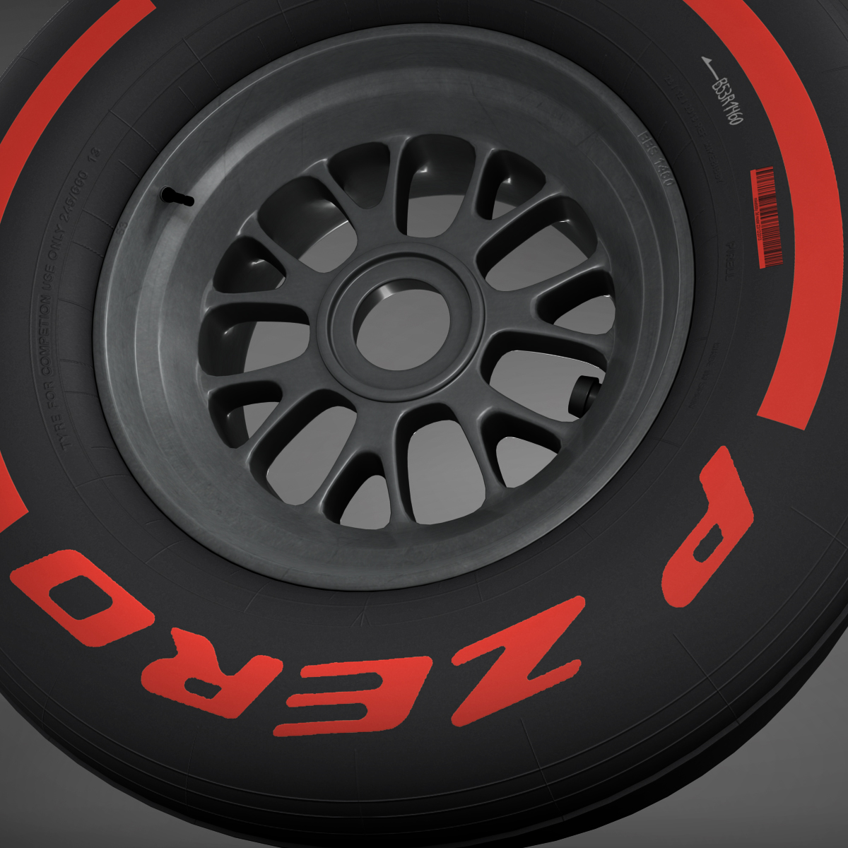 F1 tyre supersoft front 3D model_4