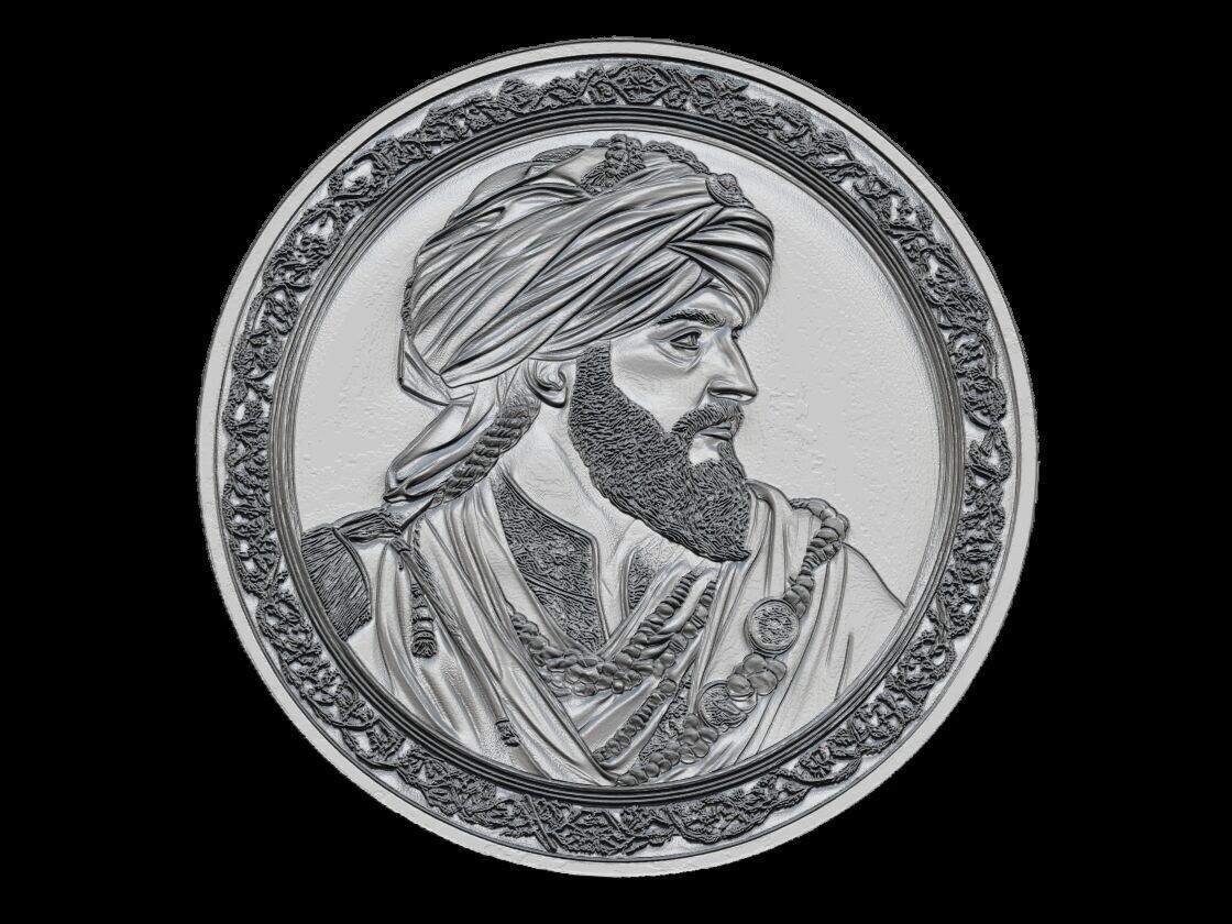 portrait of an Ottoman Sultan 3D print model_0