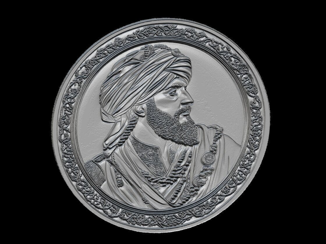 portrait of an Ottoman Sultan 3D print model_4