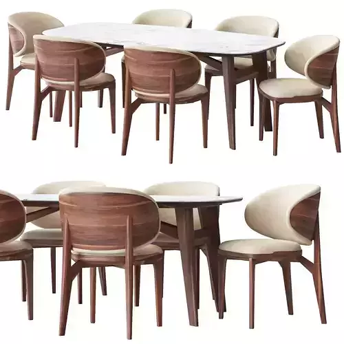 Turri Pinnacle chair and Abrey table