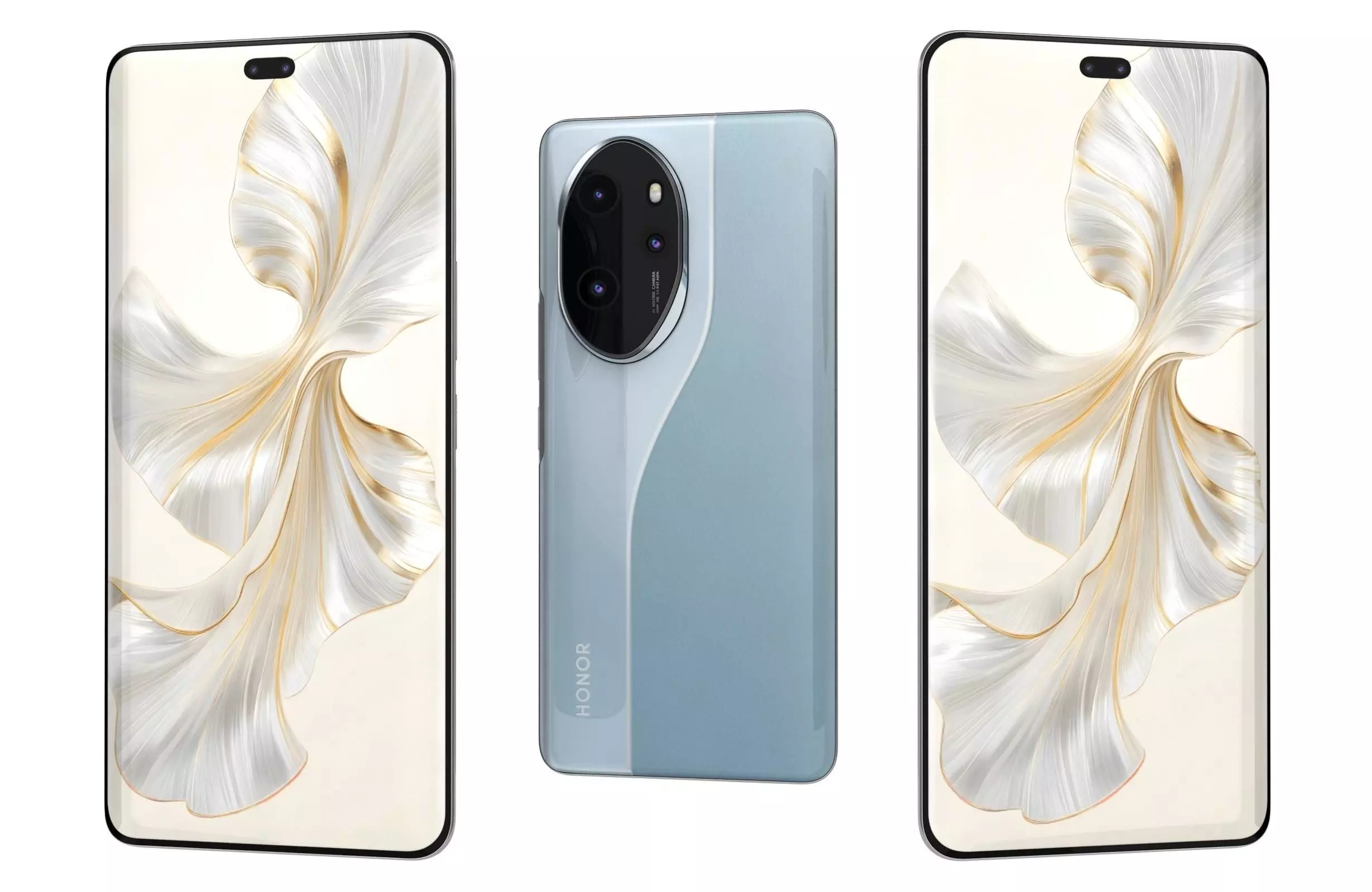 Honor 100 Pro Blue 3D model_0