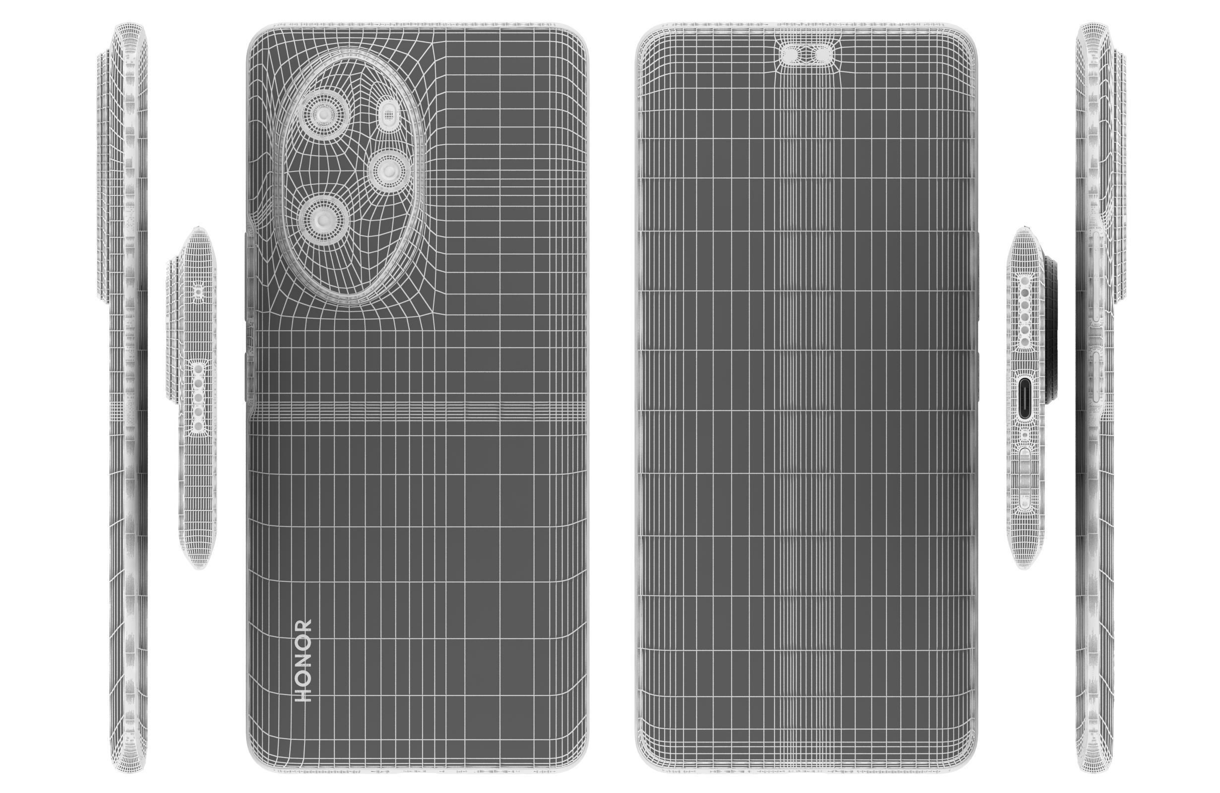 Honor 100 Pro Blue 3D model_17