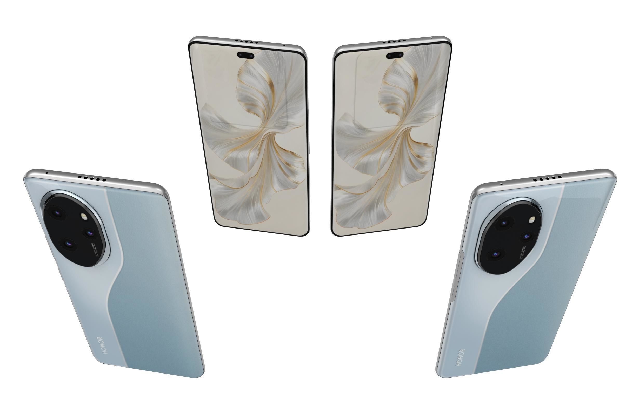 Honor 100 Pro Blue 3D model_7