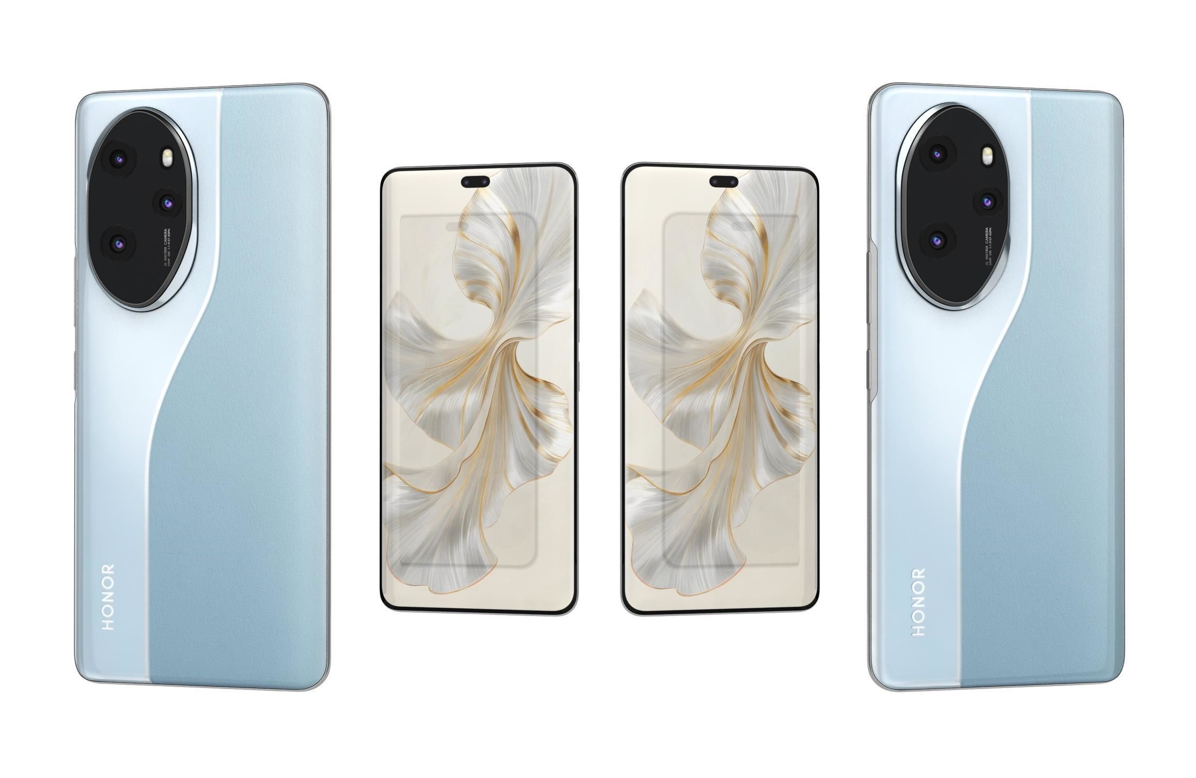 Honor 100 Pro Blue 3D model_3
