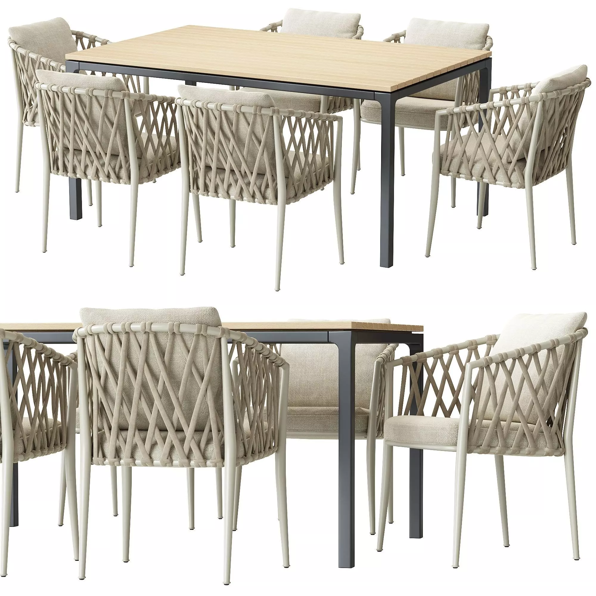 Erica outdoor chair by BeB Italia 3D model