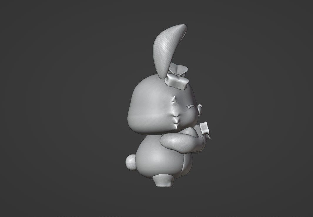 new year rabbit 3D print model_2
