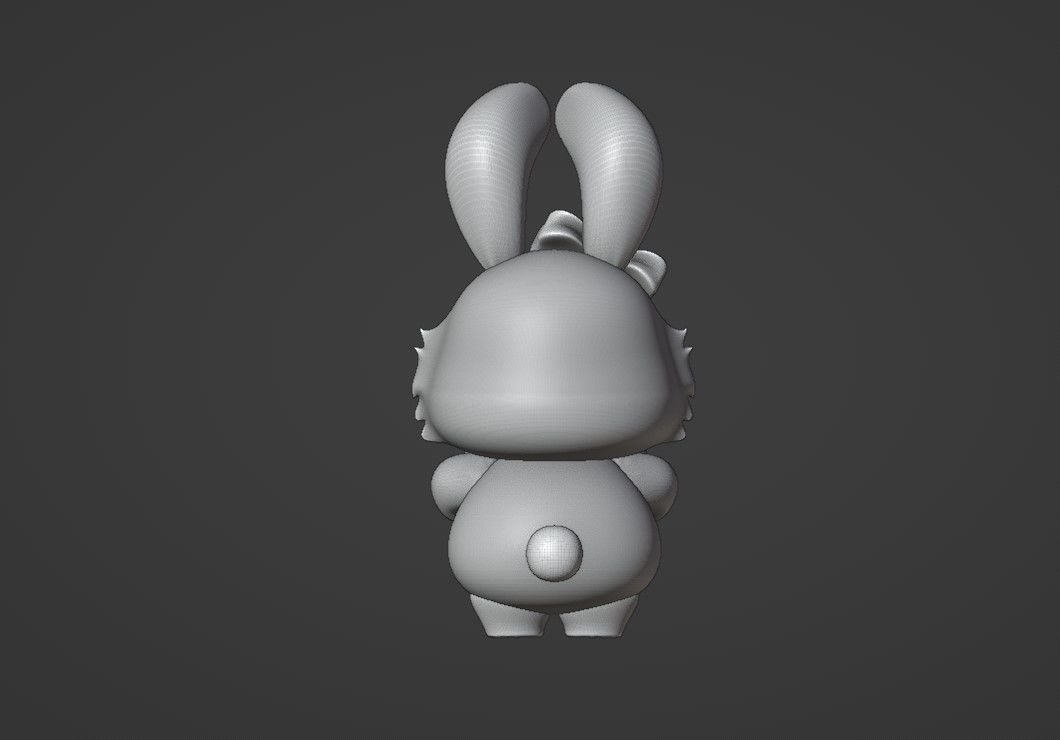 new year rabbit 3D print model_3