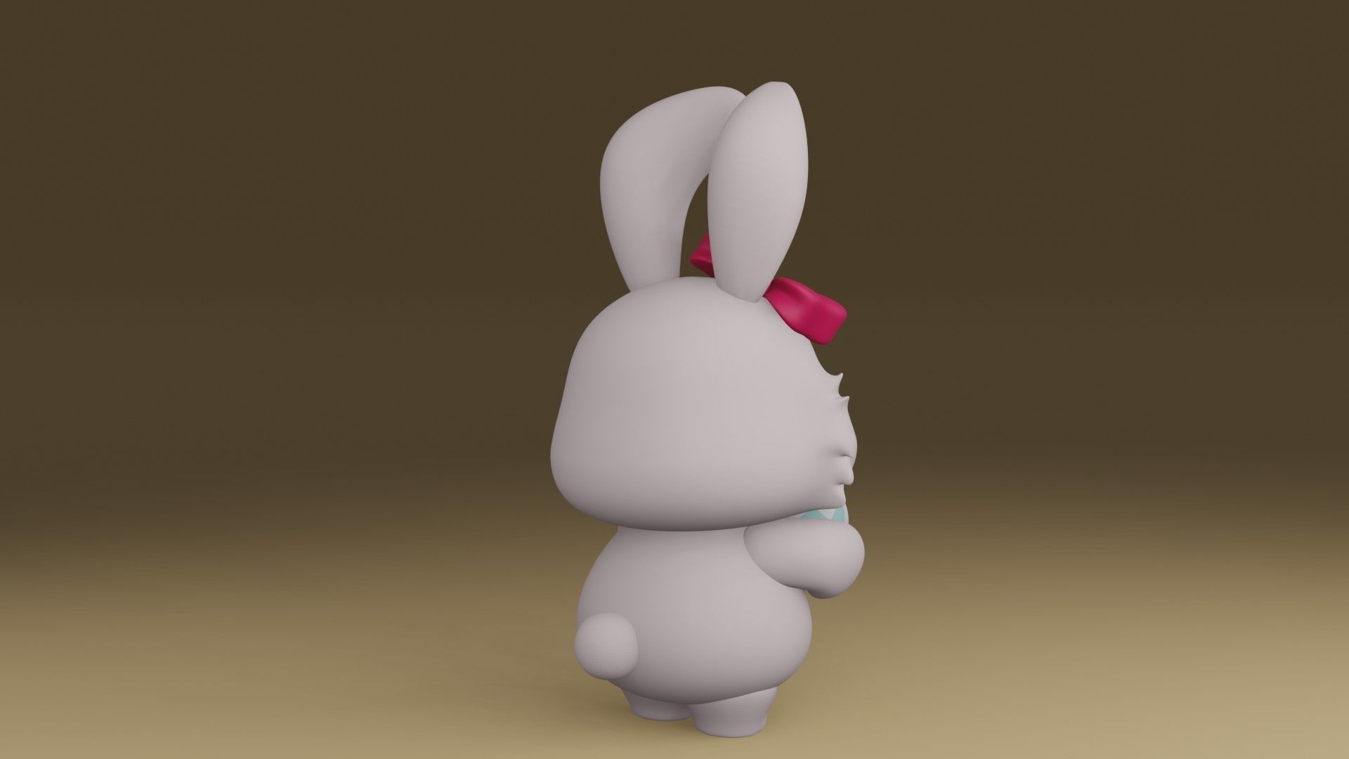 new year rabbit 3D print model_9