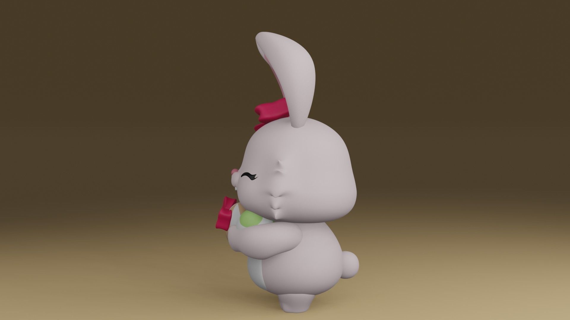 new year rabbit 3D print model_12