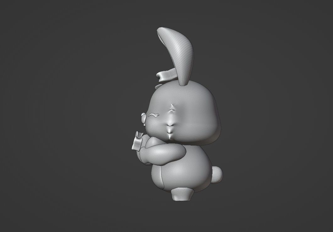 new year rabbit 3D print model_4