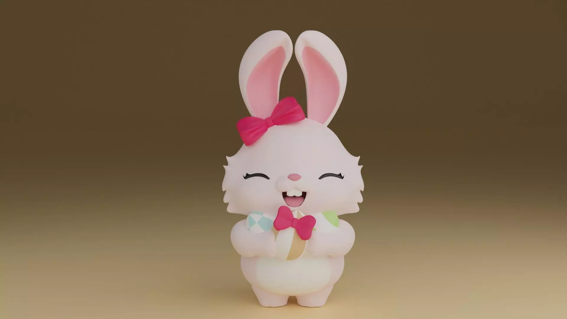 new year rabbit 3D print model_0
