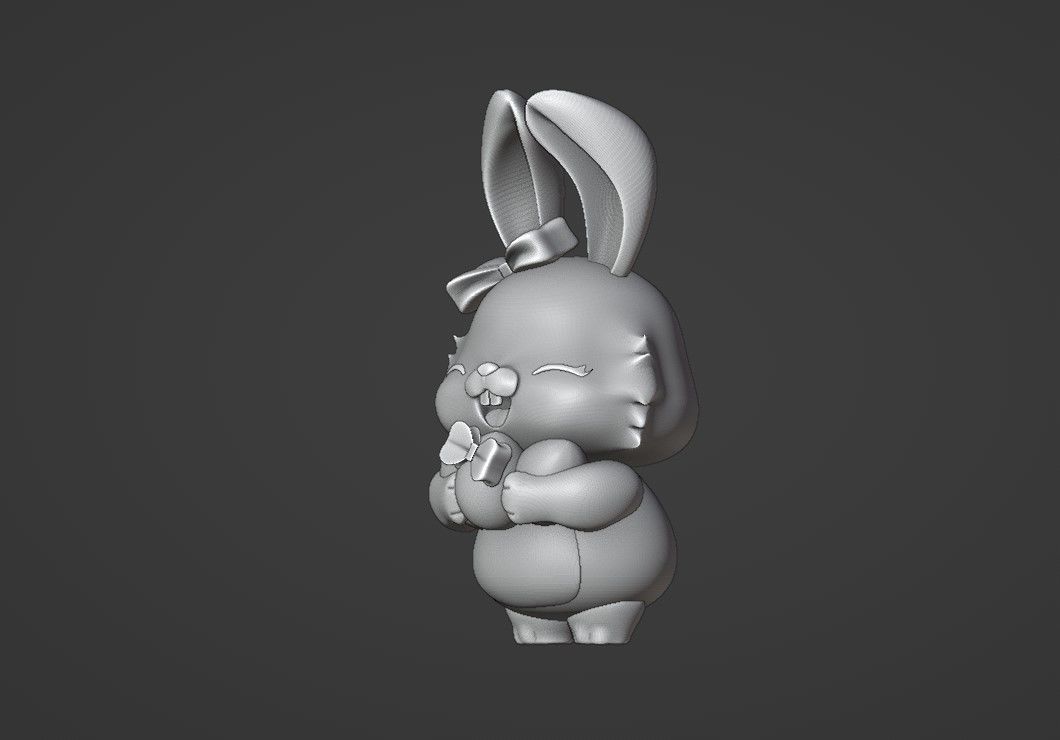 new year rabbit 3D print model_5