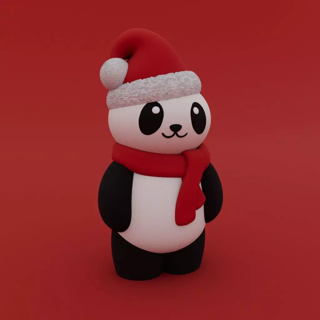 Christmas Special - Cute Panda 3D print model_0