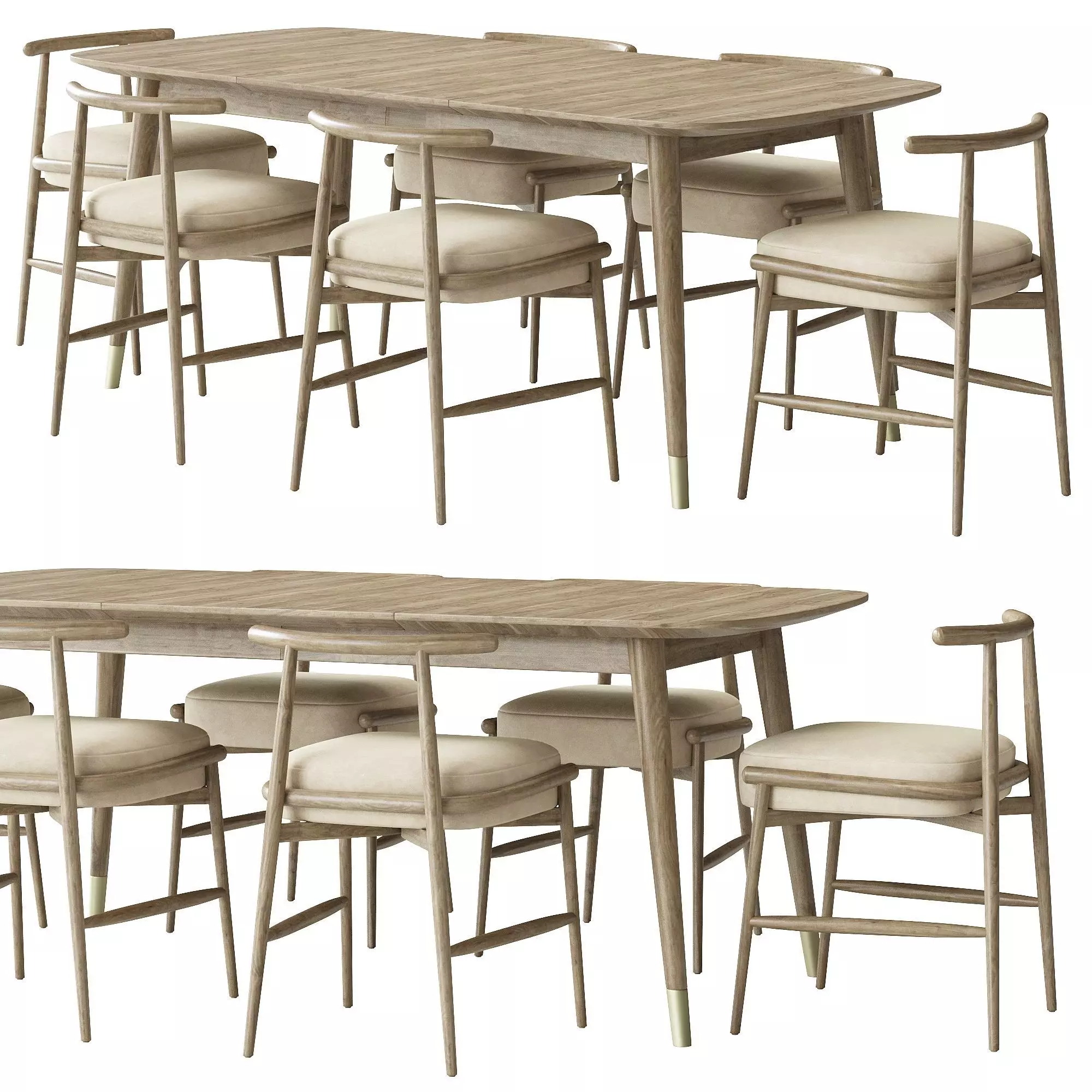 Emilia by meridiani and clover table 3D model_0