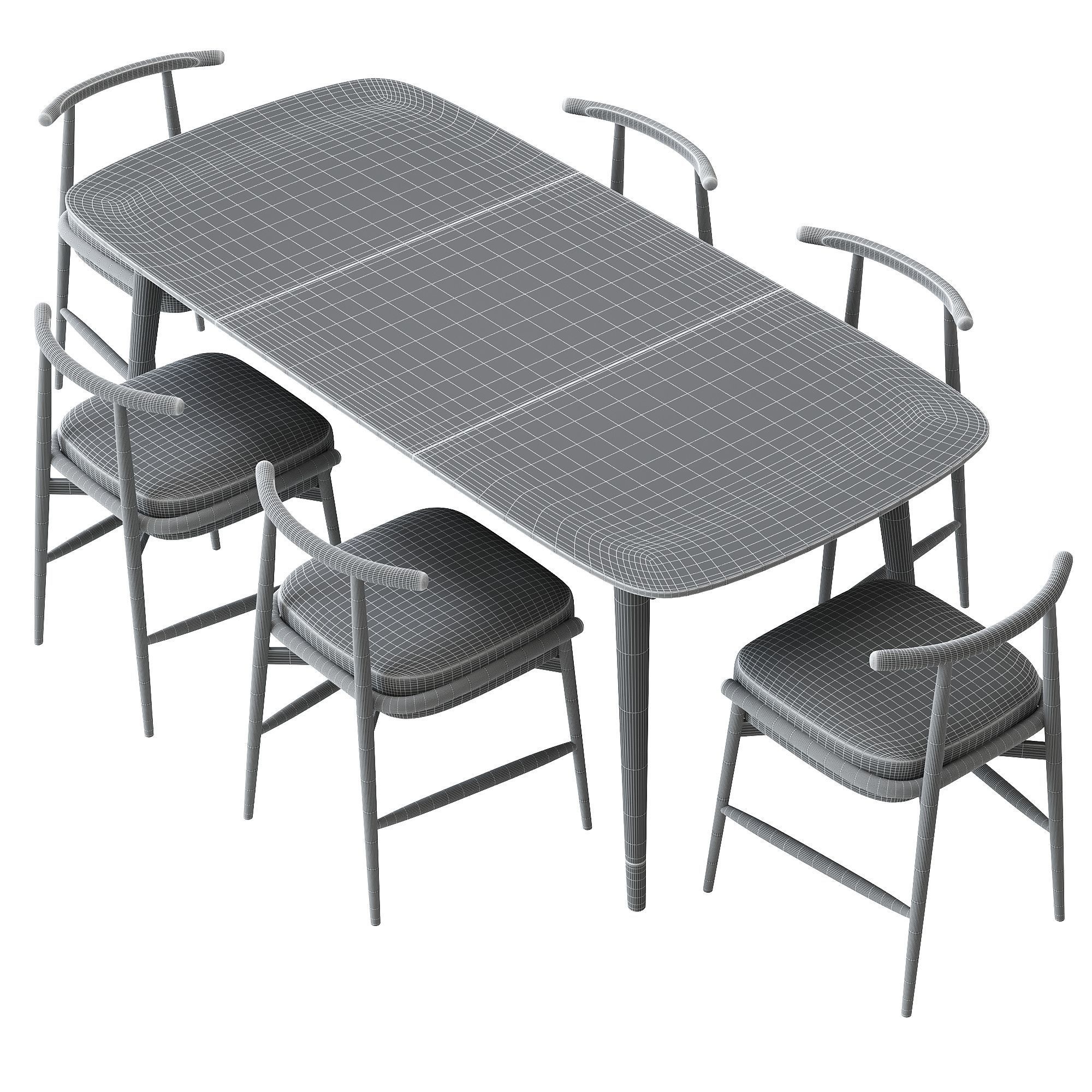 Emilia by meridiani and clover table 3D model_3