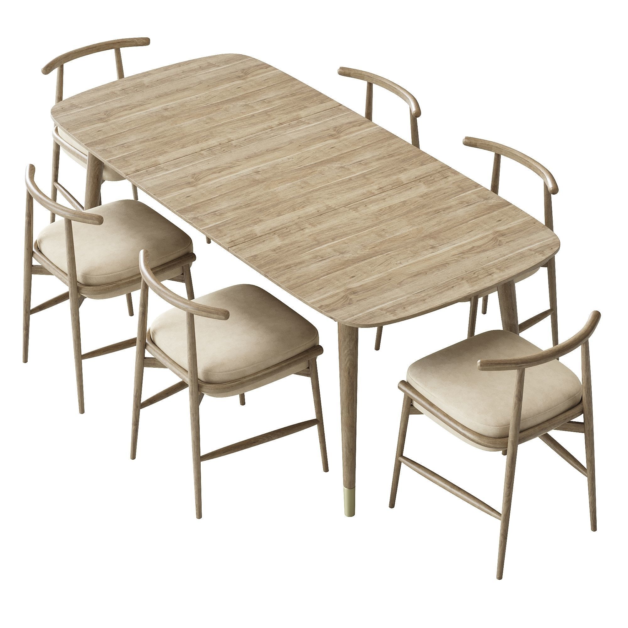 Emilia by meridiani and clover table 3D model_2