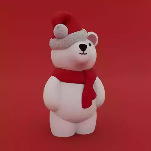 Christmas Special - Cute Polar Bear 3D print model