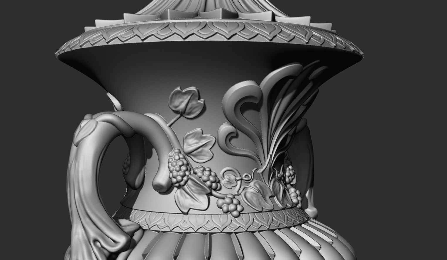 Urn with classical decoration  3D model_6