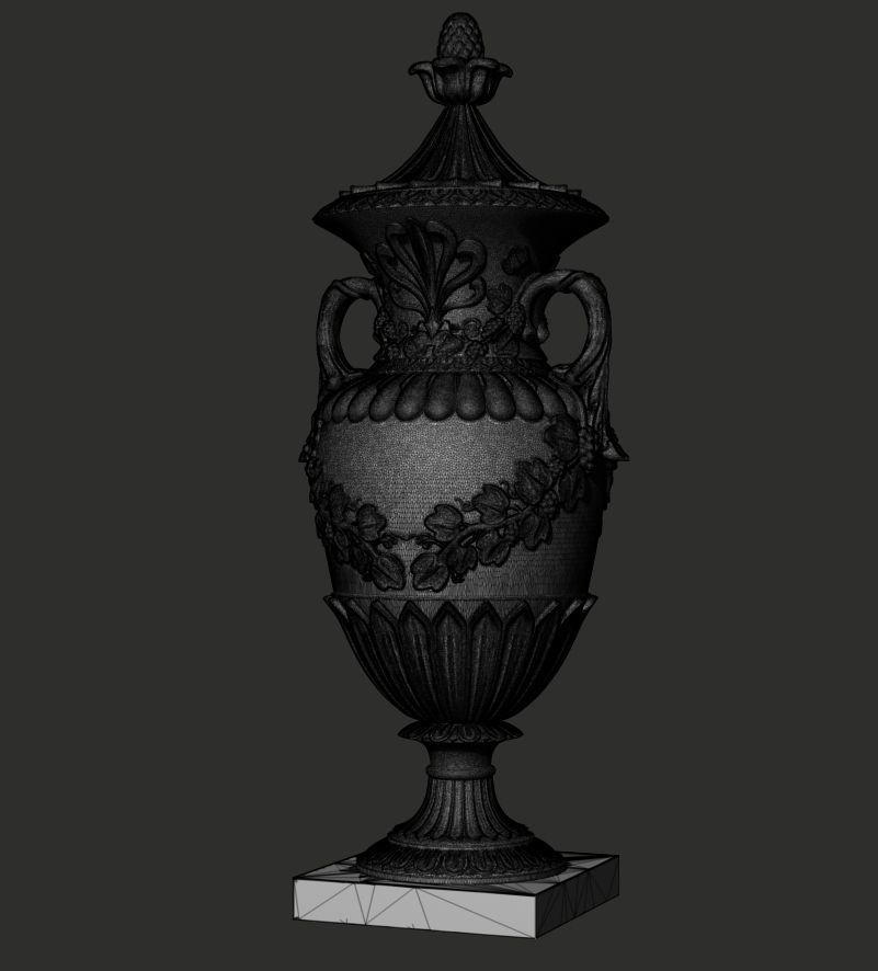 Urn with classical decoration  3D model_5