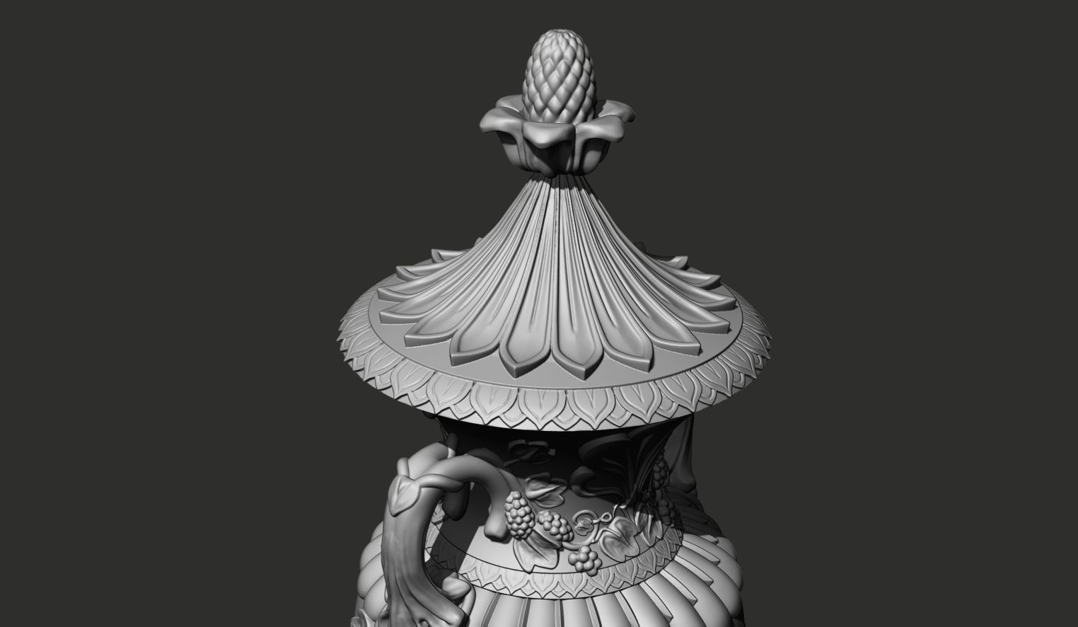 Urn with classical decoration  3D model_8