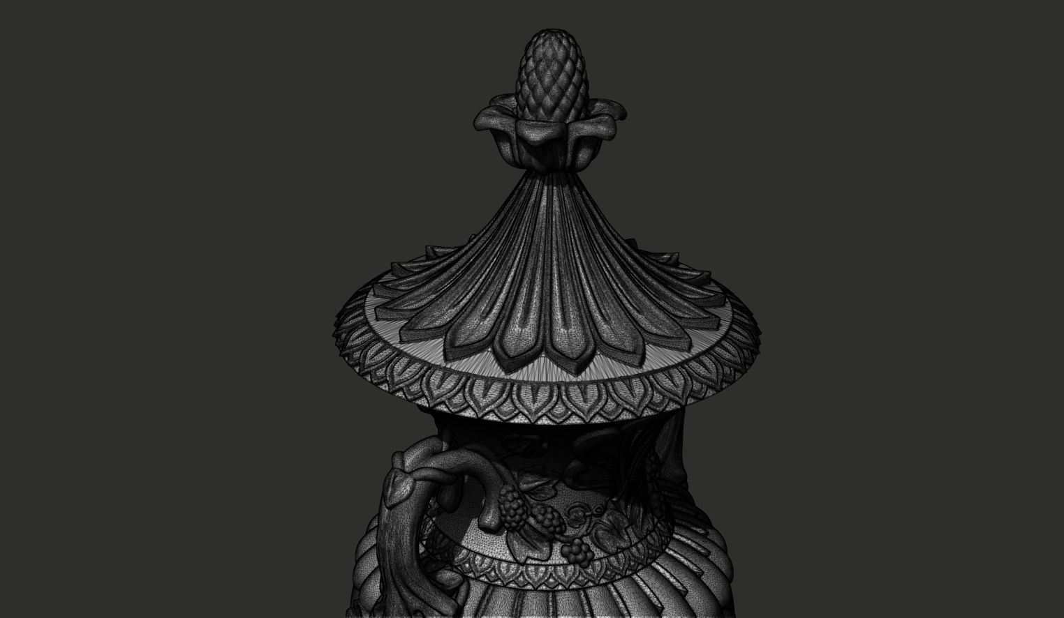 Urn with classical decoration  3D model_9