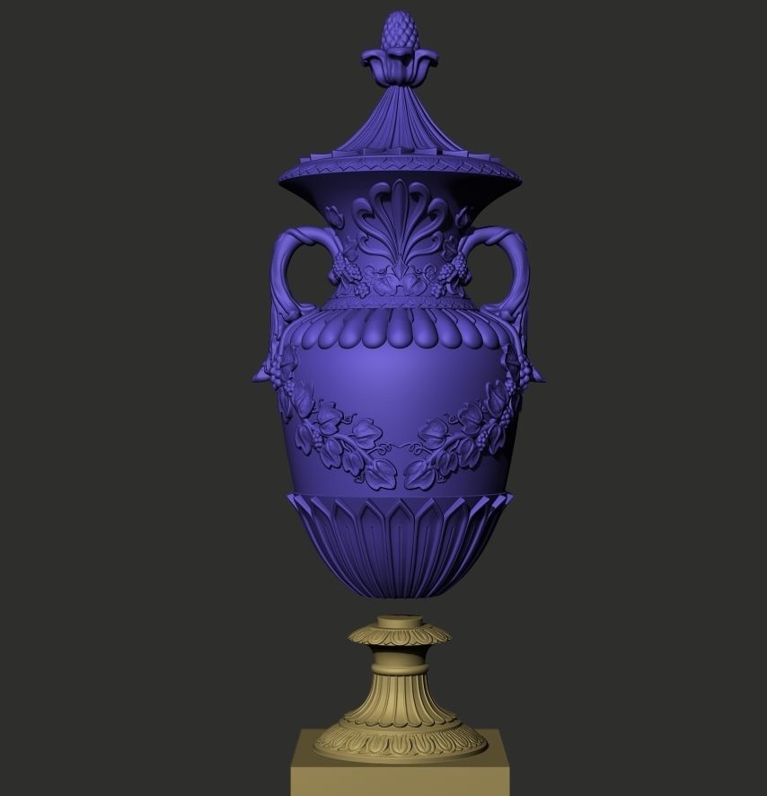 Urn with classical decoration  3D model_10
