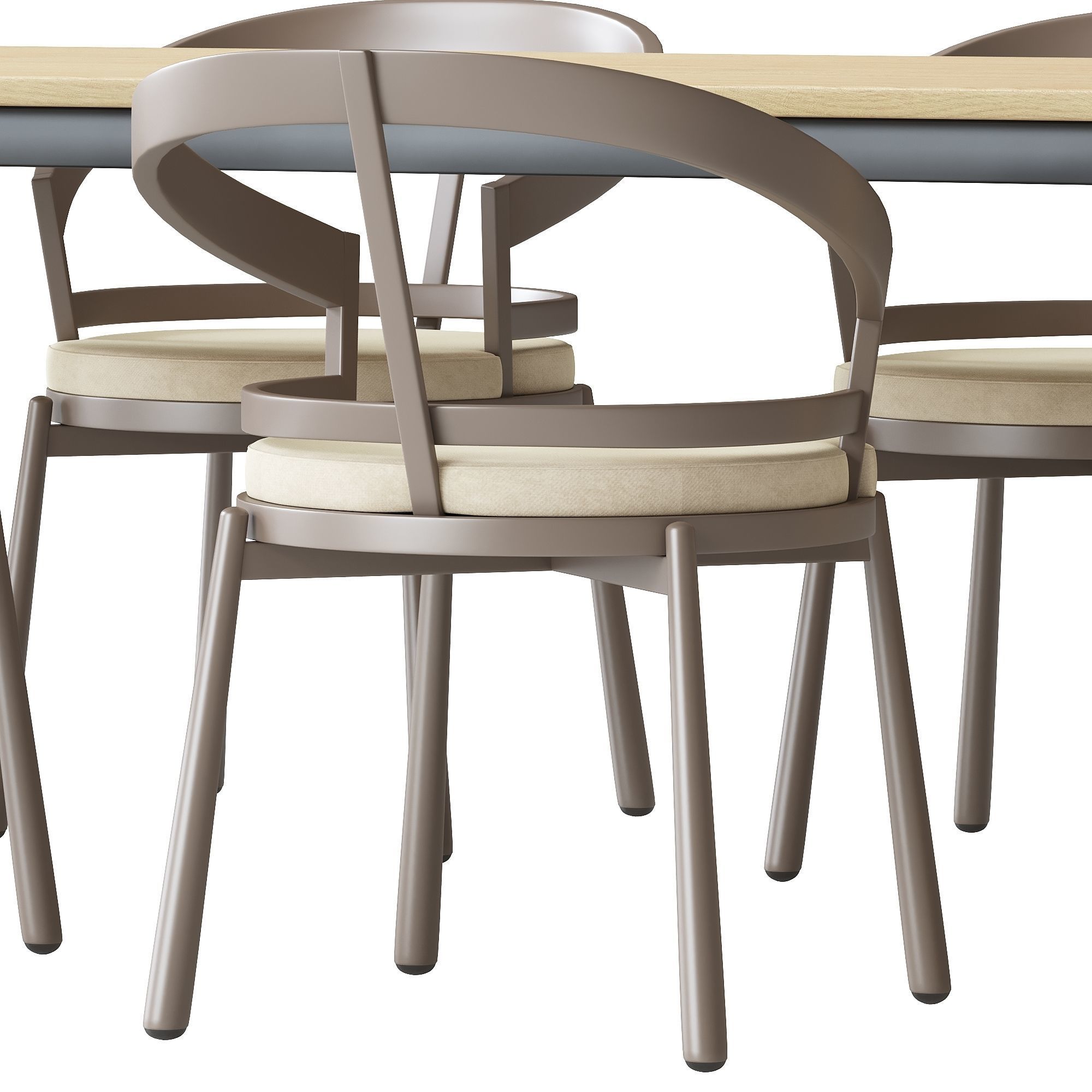 Turtle chair and laga table 3D model_1