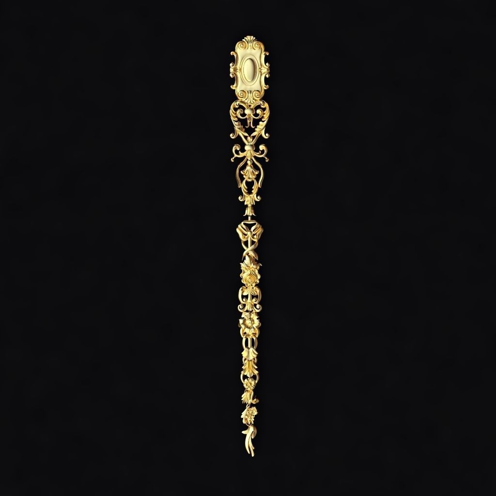 Central decor ornament for furniture 3D model_1