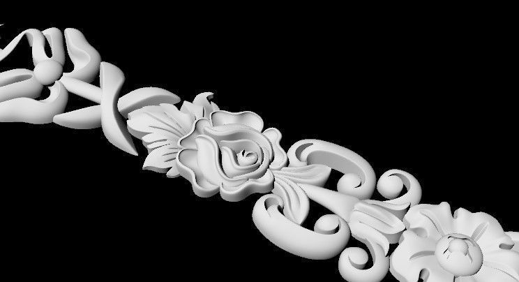 Central decor ornament for furniture 3D model_6