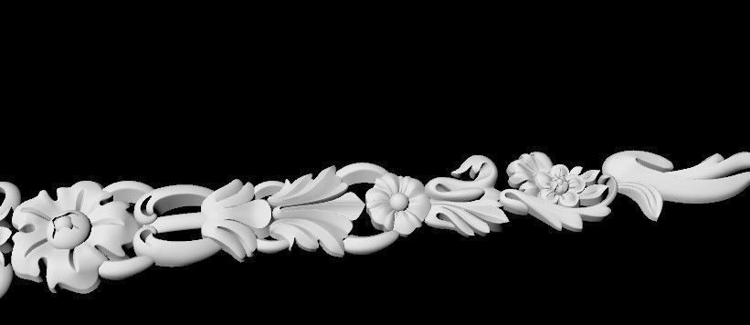 Central decor ornament for furniture 3D model_2