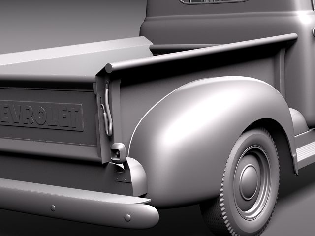 chevrolet pickup 1950 3D model_10