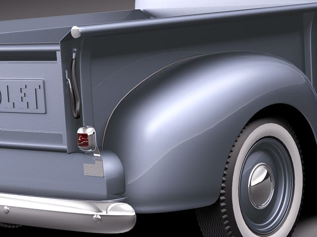 chevrolet pickup 1950 3D model_3