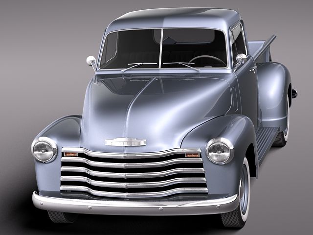 chevrolet pickup 1950 3D model_1