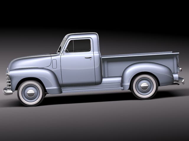 chevrolet pickup 1950 3D model_6