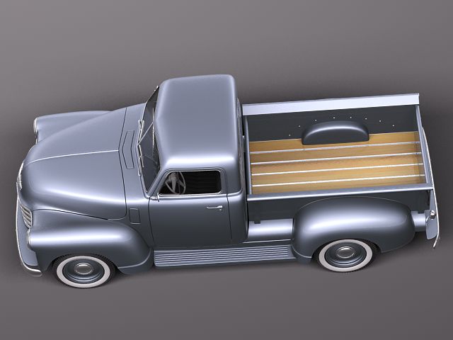 chevrolet pickup 1950 3D model_7