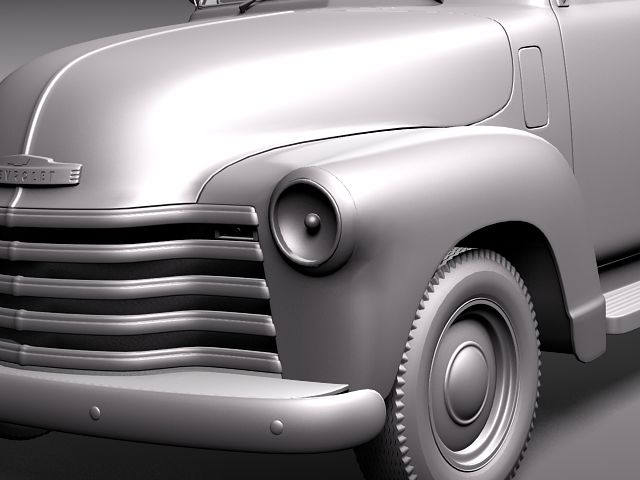 chevrolet pickup 1950 3D model_12