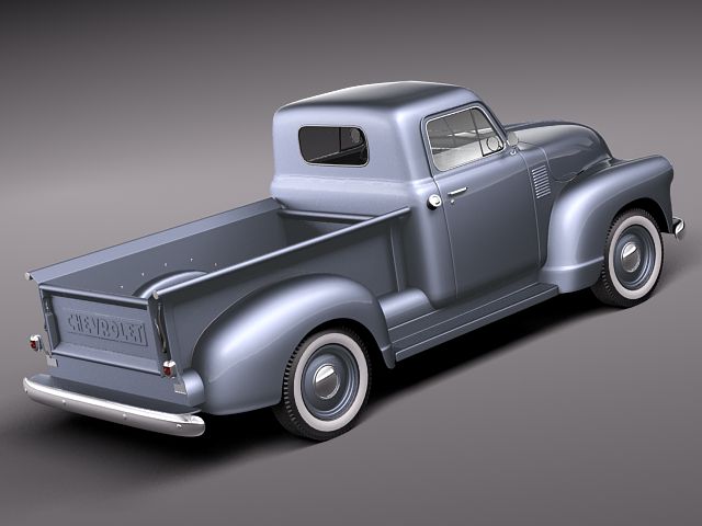 chevrolet pickup 1950 3D model_4