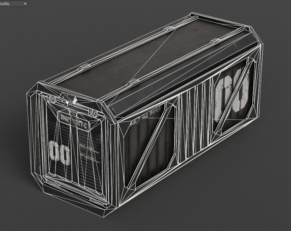 Sci-fi Shipping Container PBR Low-poly 3D model_16