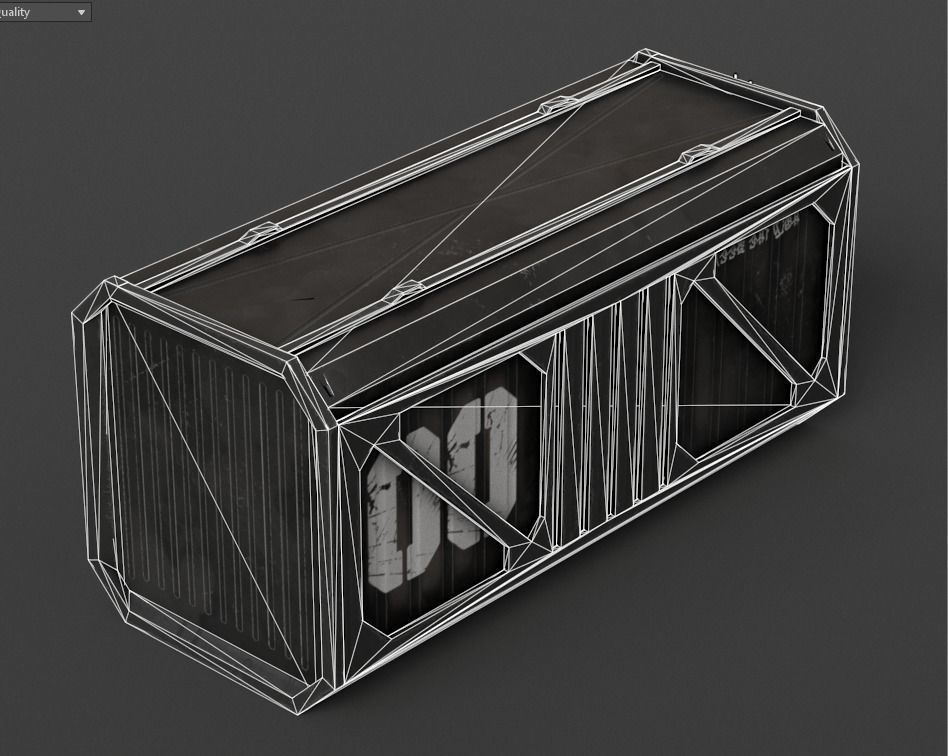 Sci-fi Shipping Container PBR Low-poly 3D model_17