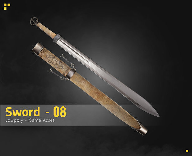 Sword-08 Low-poly 3D model