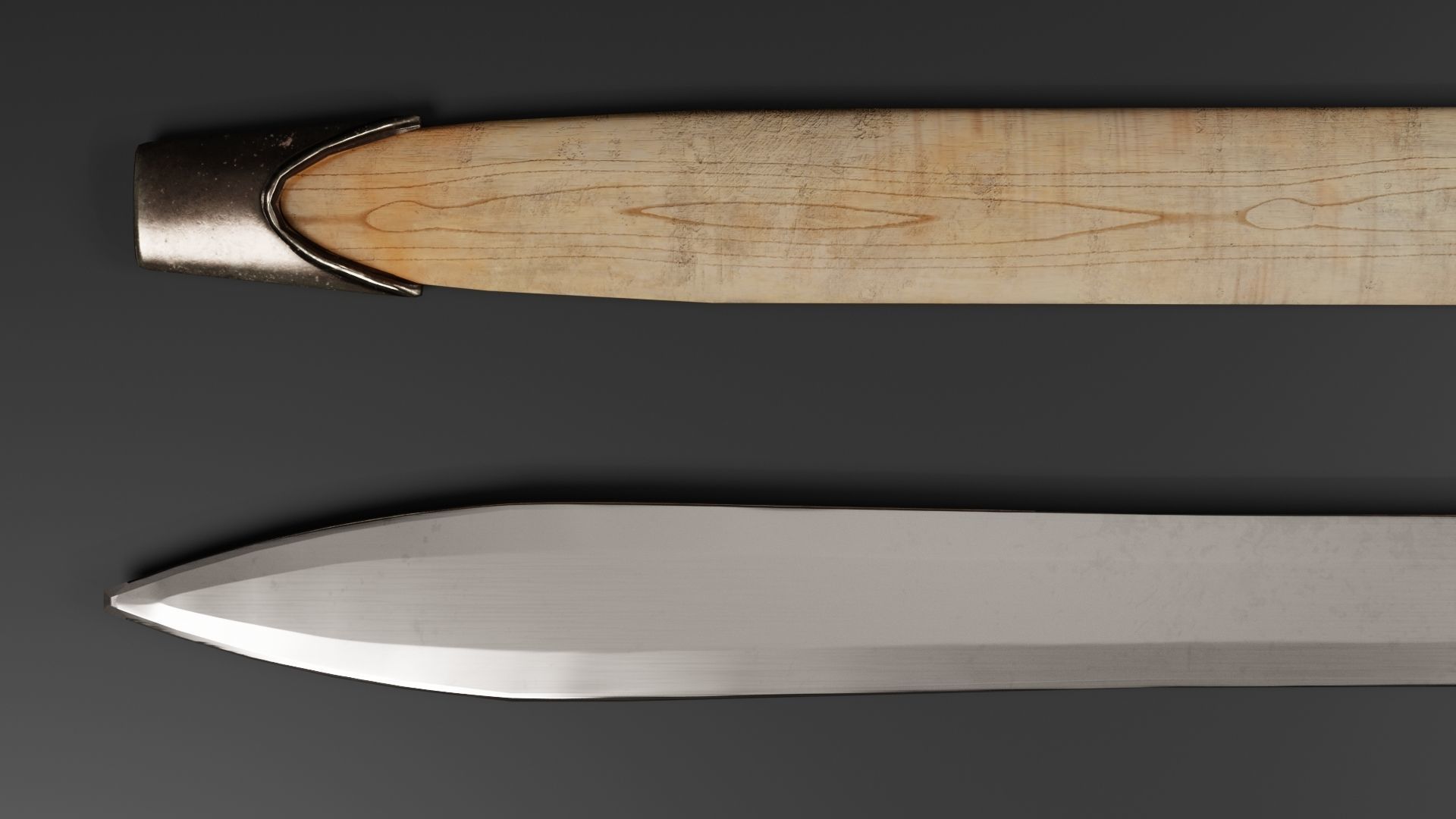 Sword-08 Low-poly 3D model_3