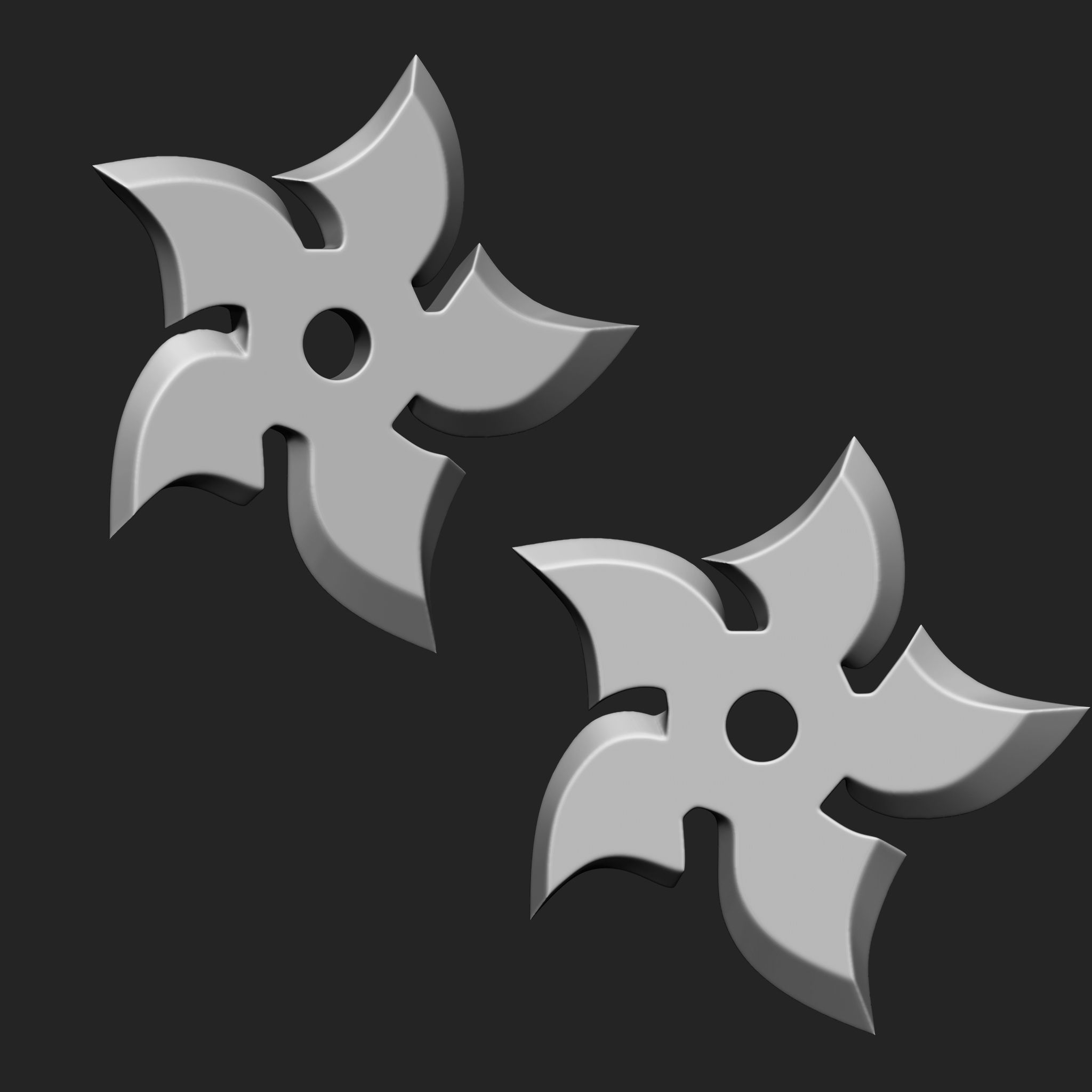 Ninja Weapon Collection IMM Brush Pack 16 in One Vol3 3D model_3