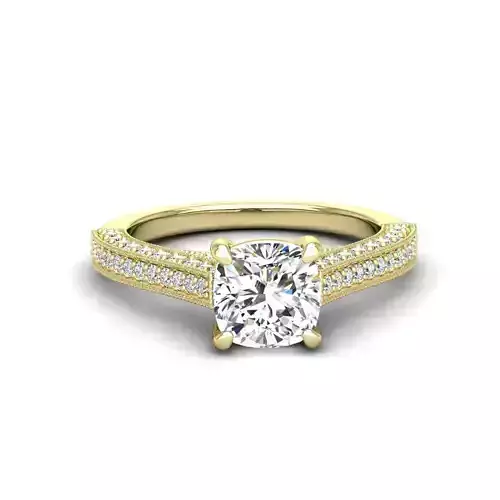 Engagement ring Sophia qushion 3D print model