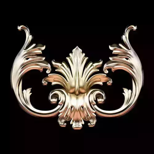 Classic carved trim in Baroque style STL file included