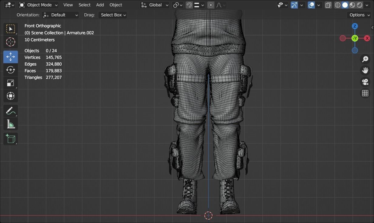 Cyberpunk character Cyber Mobster Runner 3D model_26