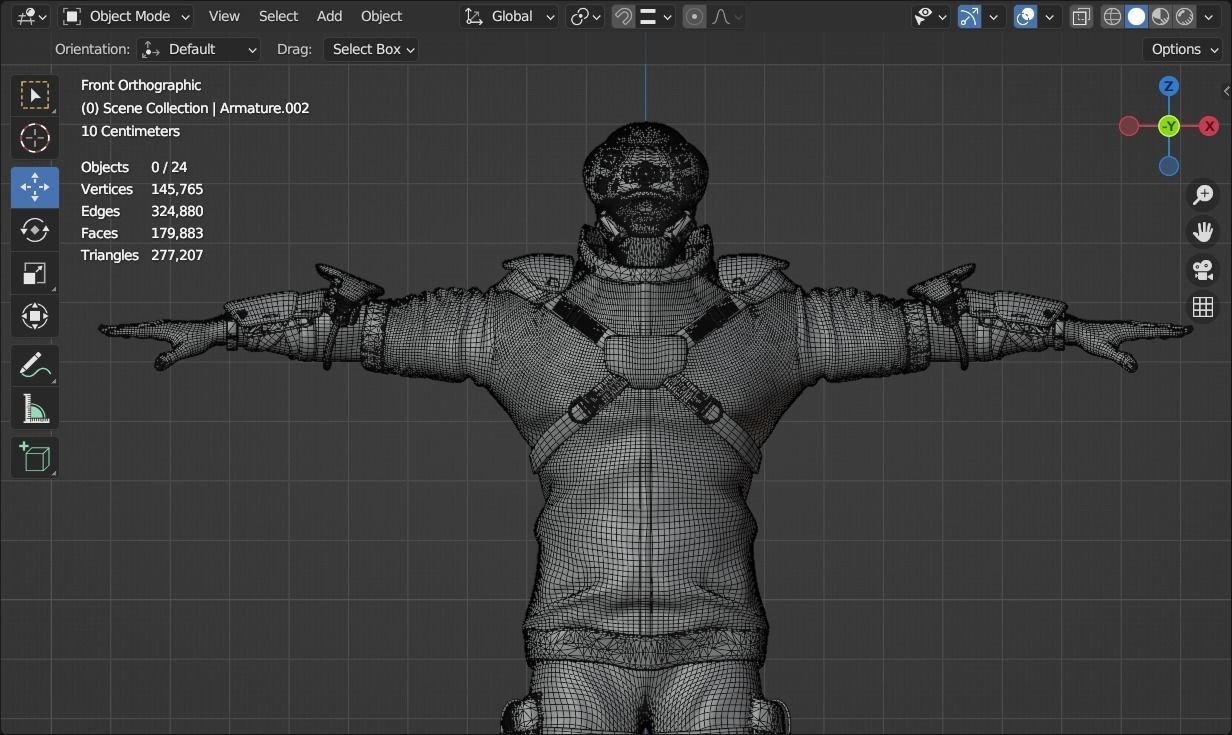 Cyberpunk character Cyber Mobster Runner 3D model_25