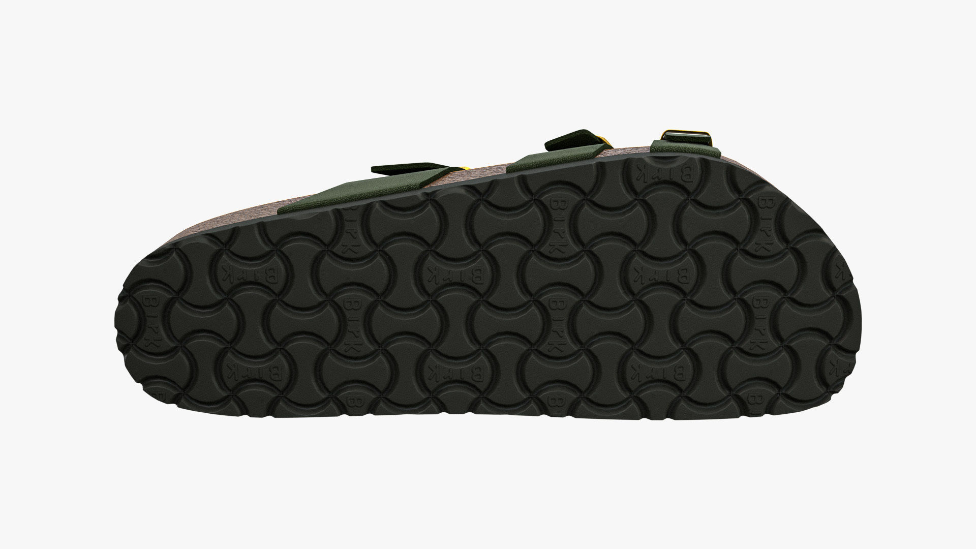 Birkenstock Franca Green Leather 3D model_8
